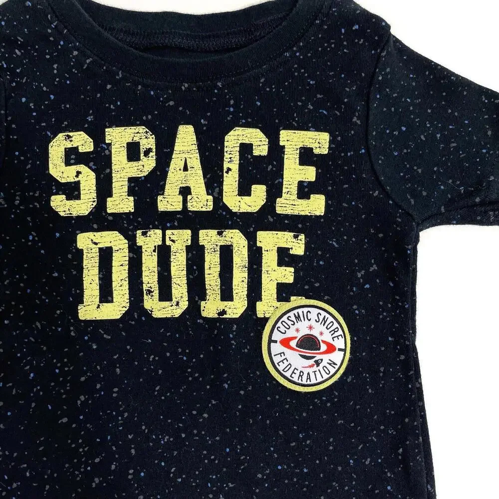 Carter’s Baby Boy Size 24m Black Yellow Space Dude Sleepwear PJ Pajama Top Shirt
